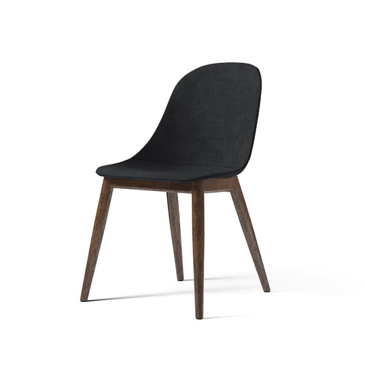 Audo Copenhagen Harbour side dining chair Stuhl, Textilsitz Stoff Remix  173 dark grey, Dunkel gebeizte Eichenholzbeine