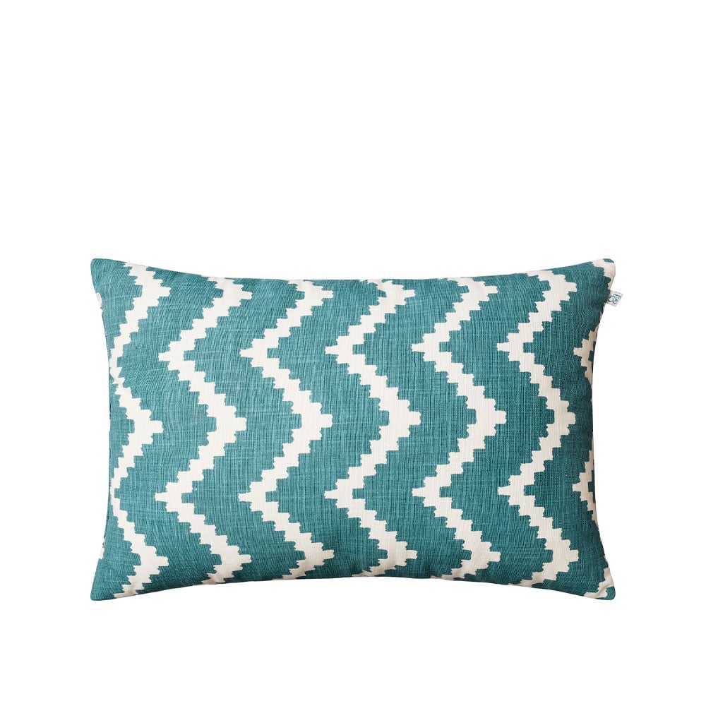 Chhatwal & Jonsson Ikat Sema Kissen Heaven blue/offwhite, 40cm