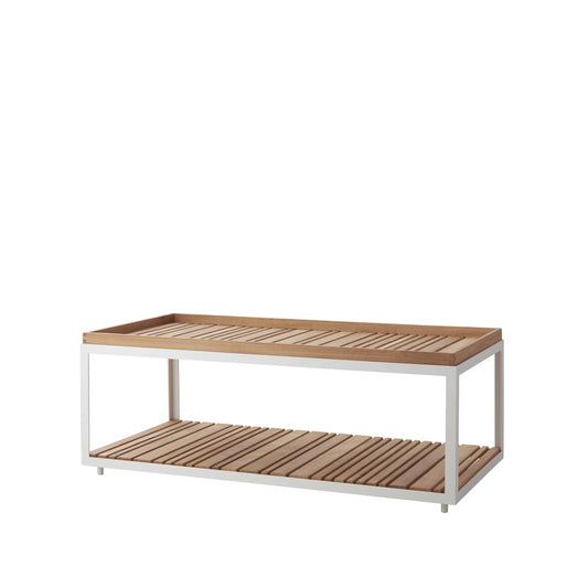 Cane-line Level Couchtisch Teak 62x122 cm White