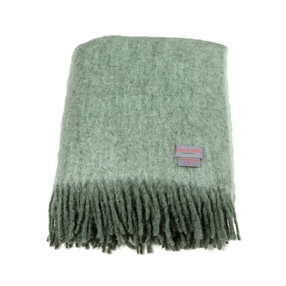 Stackelbergs Mohair Decke Moss & green melange