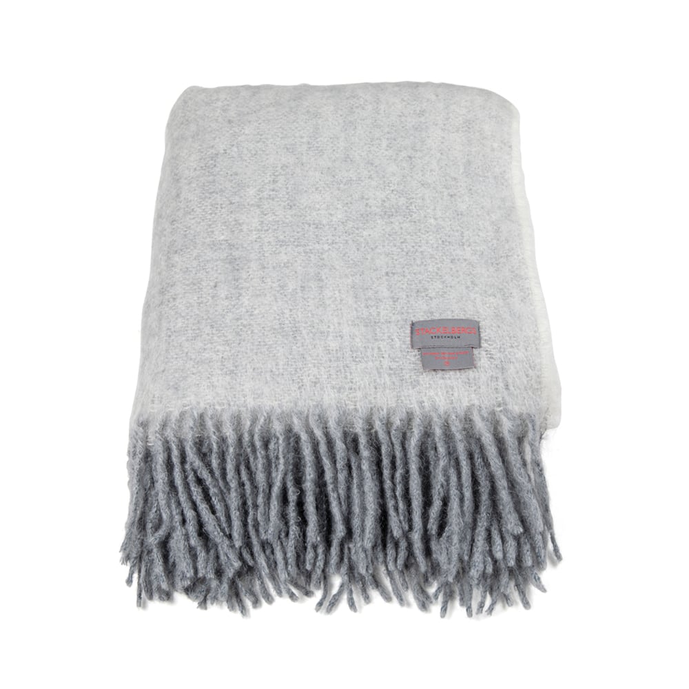 Stackelbergs Mohair Decke White & shiffer melange