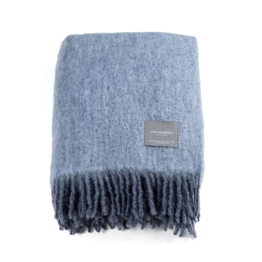 Stackelbergs Mohair Decke Tide & blue fog