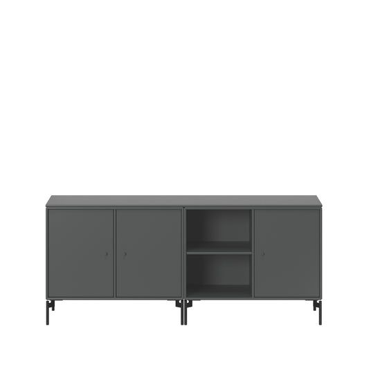 Montana Save Sideboard Anthracite 04-Beine schwarz lackiert