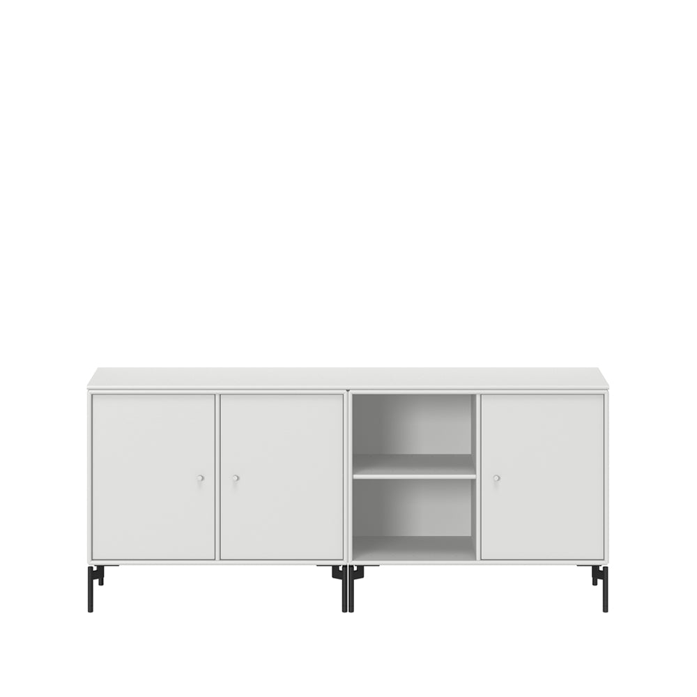 Montana Save Sideboard New white 101-Beine schwarz lackiert