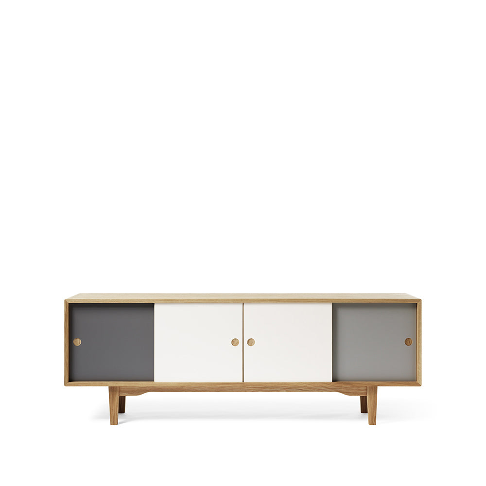 Zweed Moodi 180 Sideboard Grau/weiß, Eiche