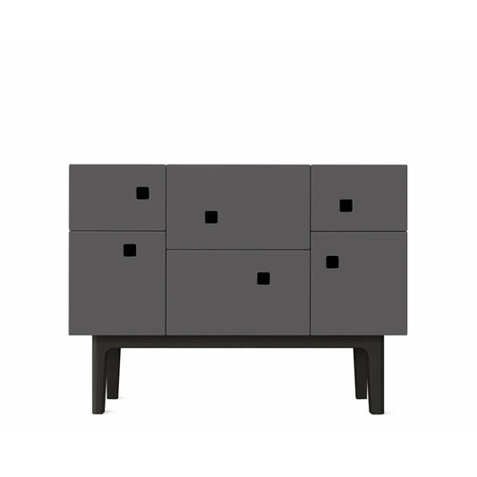 Zweed Peep C2 Schrank Slate grey, schwarz lackiert