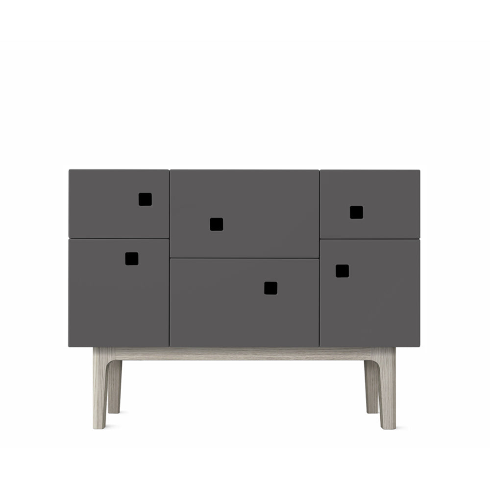 Zweed Peep C2 Schrank Slate grey, Eiche weiß pigmentiert