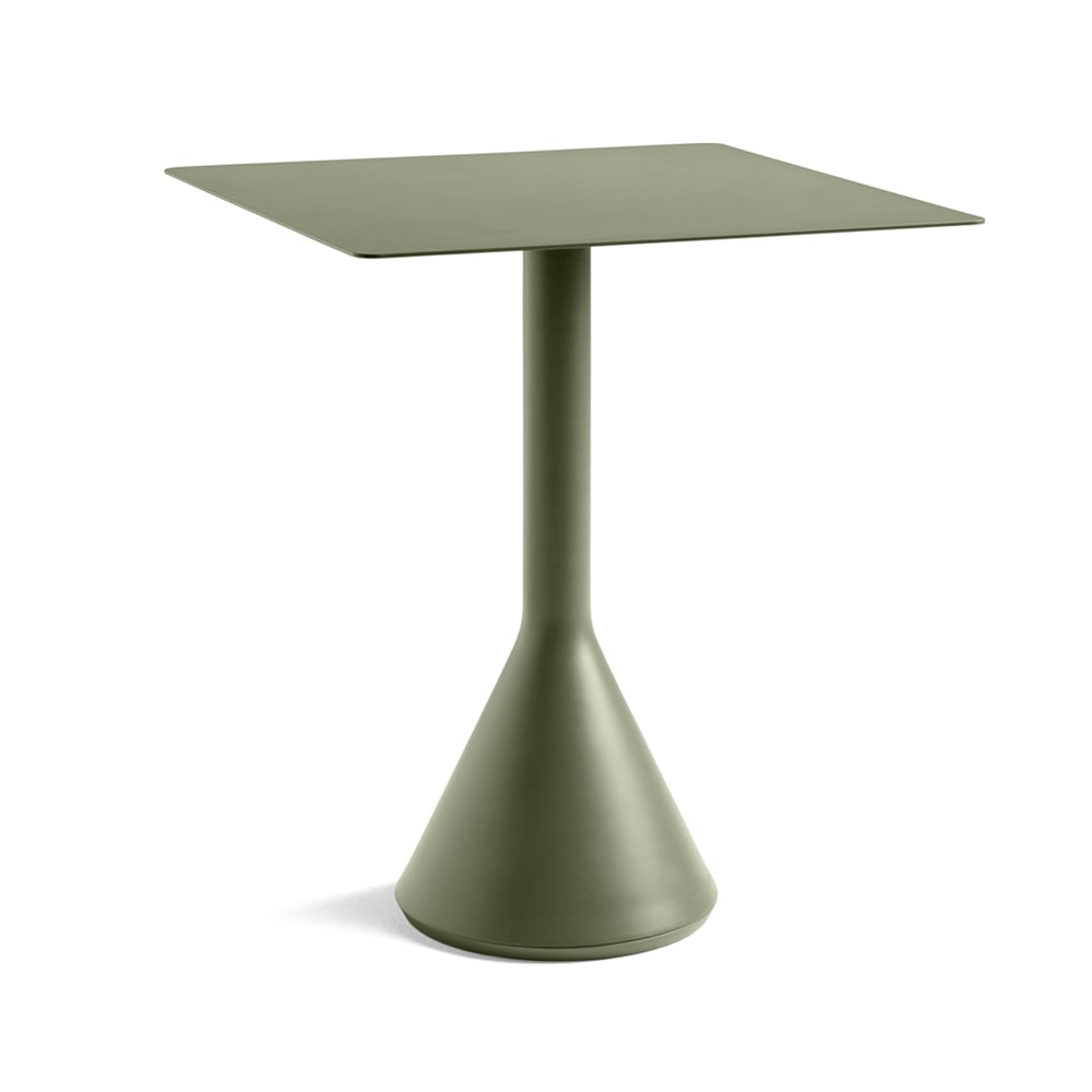 HAY Palissade Cone quadratischer Café-Tisch 65x65 cm Olive