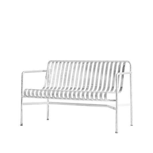 HAY Palissade Dining Bank mit Armlehne Hot galvanized