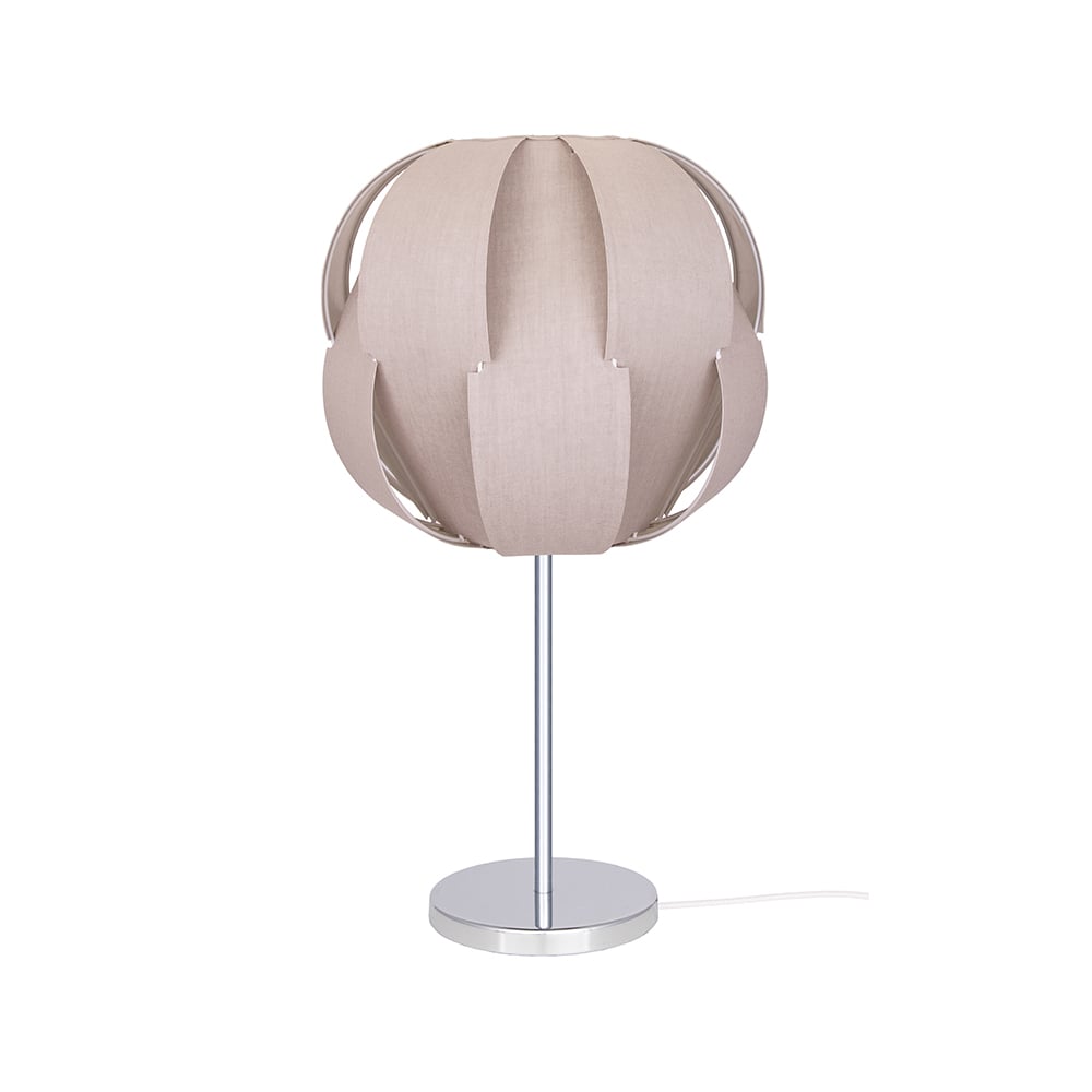 Globen Lighting Pavot 25 Tischleuchte Beige, Chromgestell