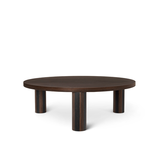 ferm LIVING Post Beistelltisch Oak smoked, large, lines