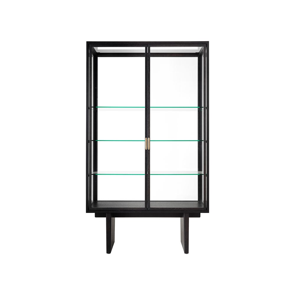 GUBI Private Vitrine Glas, Braun-Eiche schwarz gebeizt