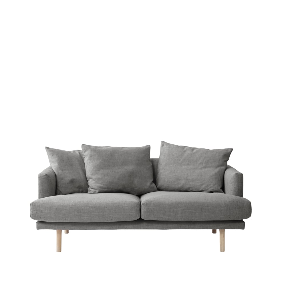 1898 Sjövik 2,5-Sitzer Sofa Bern 0349 dark grey, Eichenholzbeine weiß geölt