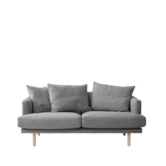 1898 Sjövik 2,5-Sitzer Sofa Bern 0349 dark grey, Eichenholzbeine weiß geölt