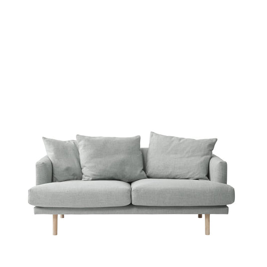 1898 Sjövik 2,5-Sitzer Sofa Bern 0348 grey, Eichenholzbeine weiß geölt