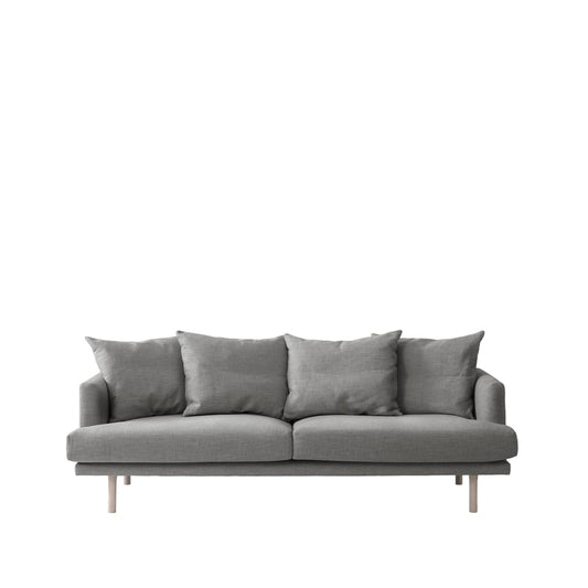 1898 Sjövik 3-Sitzer Sofa Bern 0349 dark grey, Eichenholzbeine weiß geölt