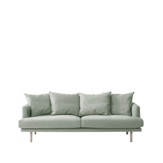 1898 Sjövik 3-Sitzer Sofa Bern 0345 green, Eichenholzbeine weiß geölt