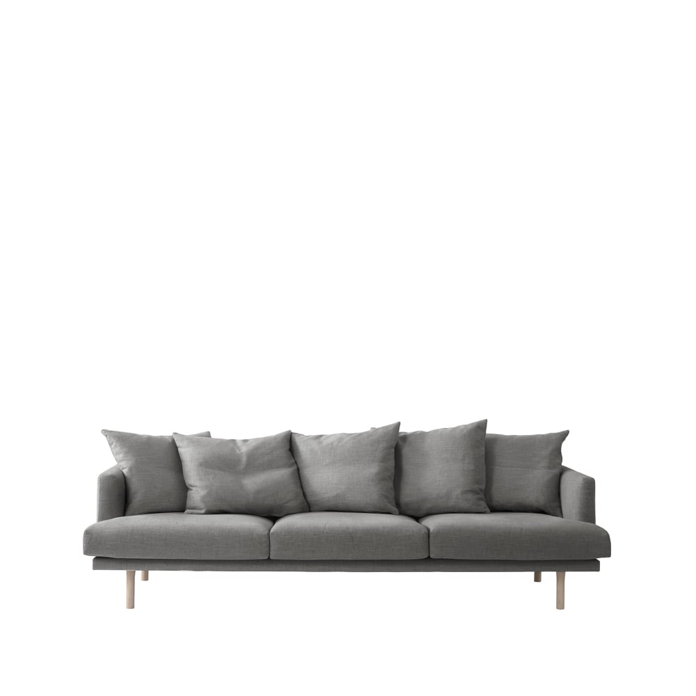 1898 Sjövik 3,5-Sitzer Sofa Bern 0349 dark grey, Eichenholzbeine weiß geölt