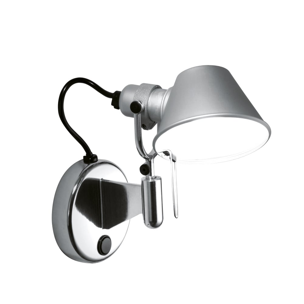 Artemide Tolomeo Micro Faretto vägglampa Aluminium (med på/avknapp)