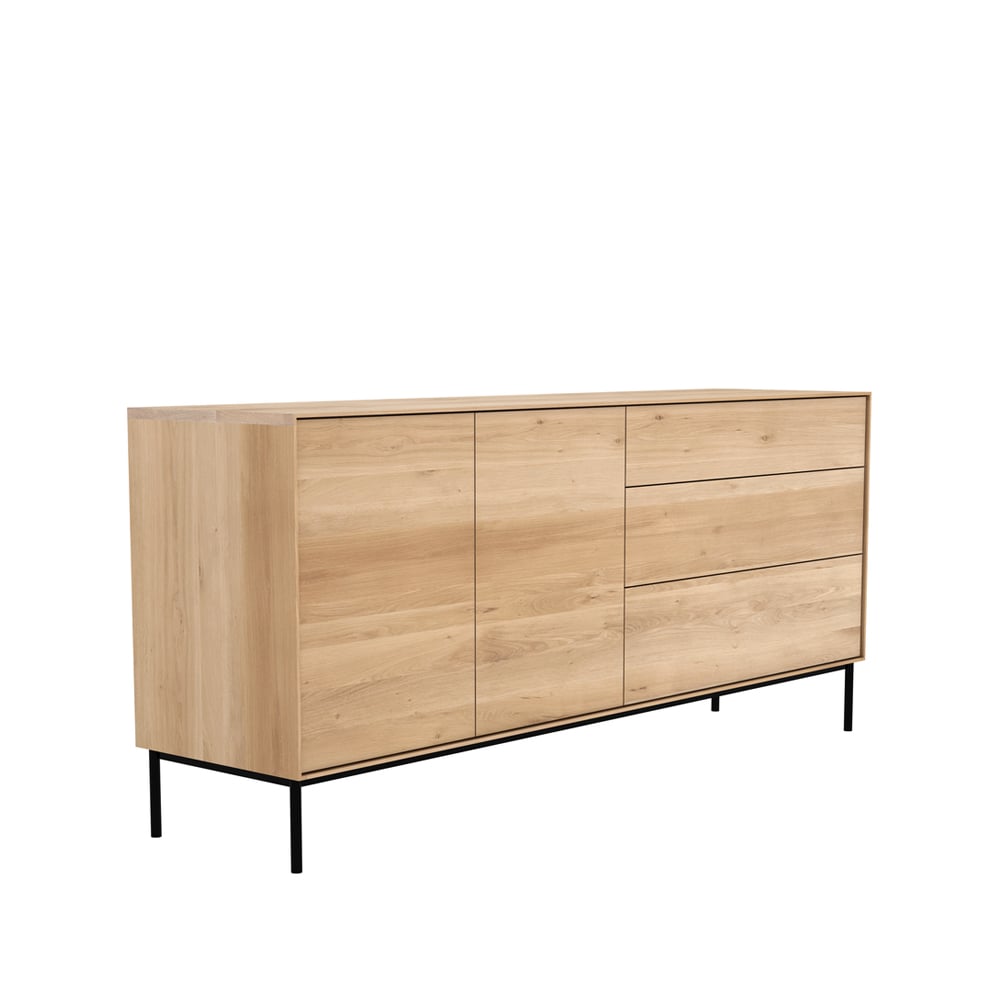 Ethnicraft Whitebird sideboard Ek-Metall 2 dörrar 3 lådor