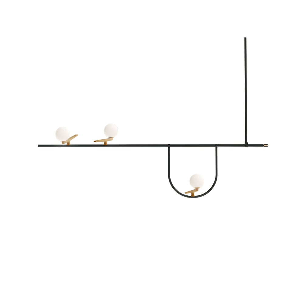 Artemide Yanzi S1 taklampa Black-brass