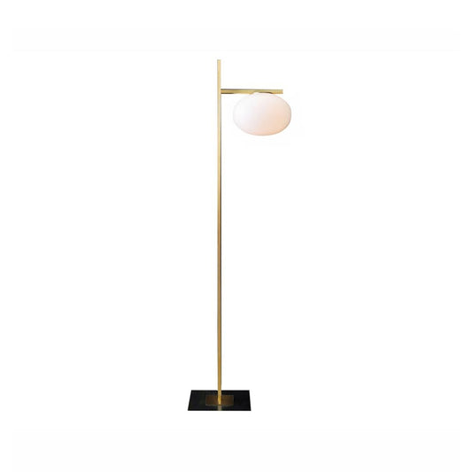 Oluce Alba 382 golvlampa opal, mässing