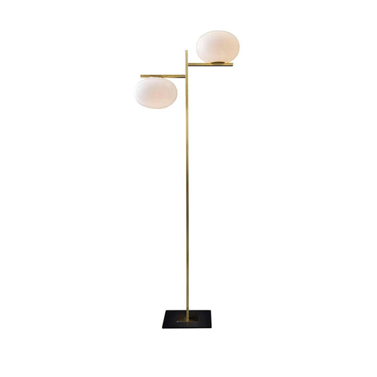 Oluce Alba 383 golvlampa opal, mässing