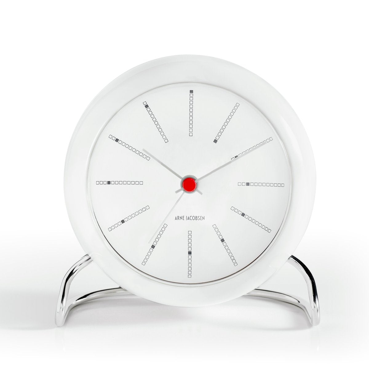 Arne Jacobsen Clocks AJ Bankers table clock white