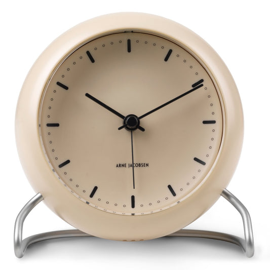 Arne Jacobsen Clocks AJ City Hall table clock sandy beige