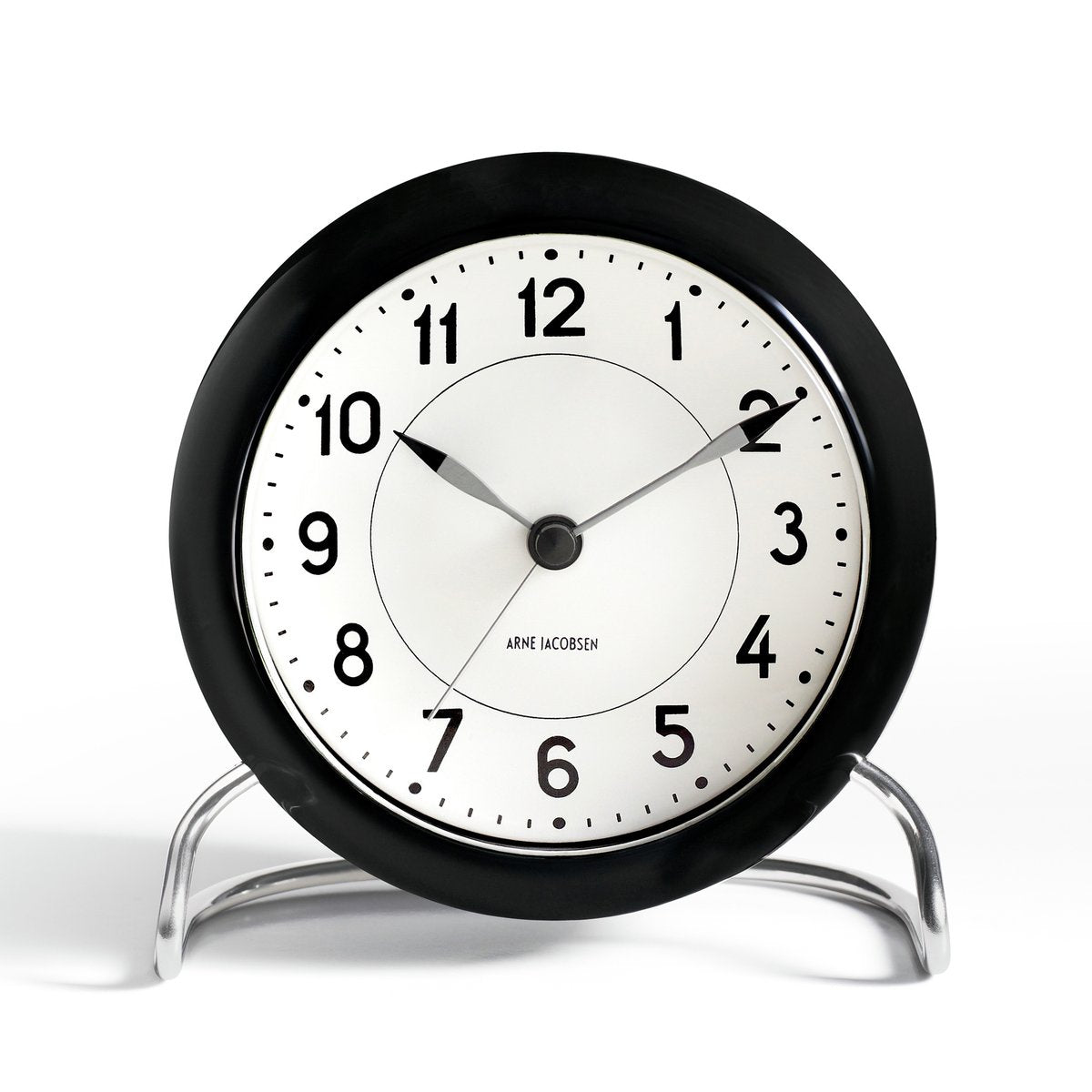 Arne Jacobsen Clocks AJ Station table clock black