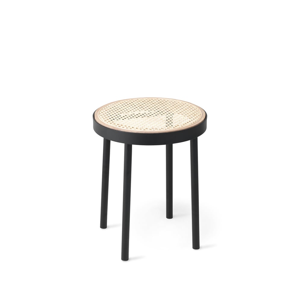 Warm Nordic Be My Guest Hocker Rattan, Stahlgestell schwarz