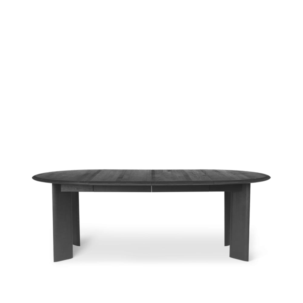 ferm LIVING Bevel Extendable Esstisch Oak black oiled, inkl. 2 zusätzliche Tischplatten von 50 cm