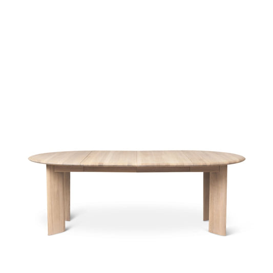 ferm LIVING Bevel Extendable Esstisch Oak white oiled, inkl. 2 zusätzliche Tischplatten von 50cm