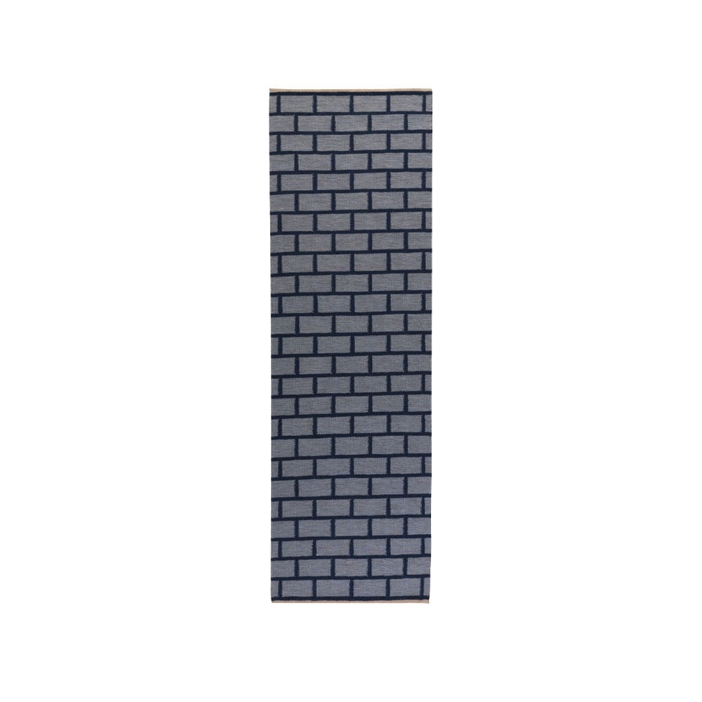 Kateha Brick Flurteppich Blue, 80 x 250cm