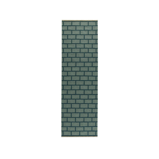 Kateha Brick Flurteppich Green, 80 x 250cm