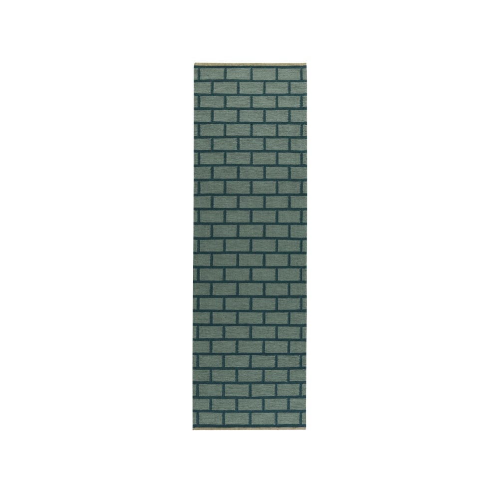 Kateha Brick gångmatta green, 80x250 cm