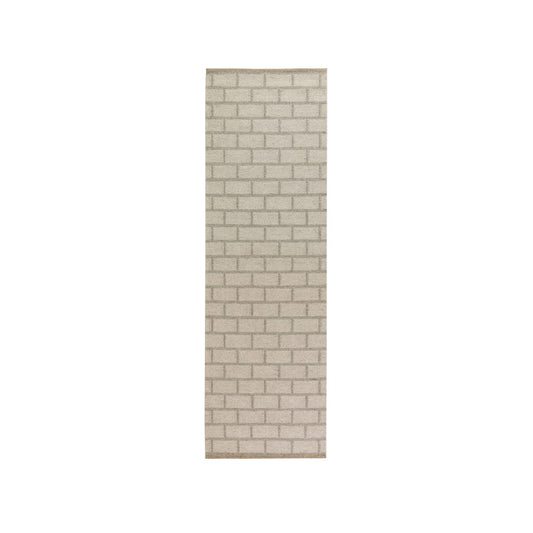 Kateha Brick Flurteppich Light grey, 80 x 250cm