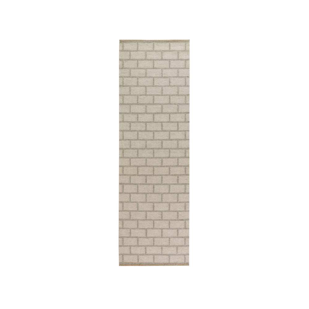 Kateha Brick gångmatta light grey, 80x250 cm