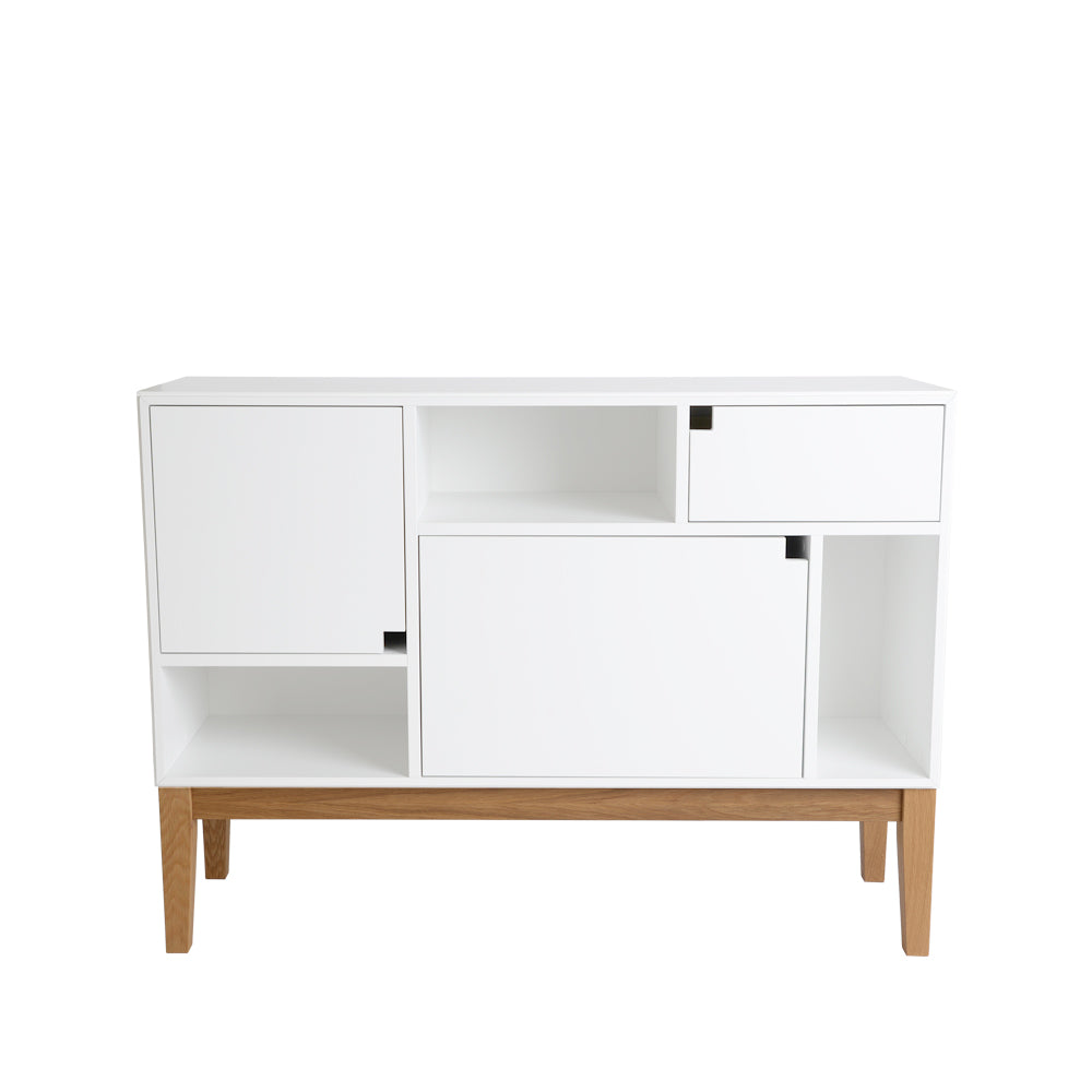 Zweed Citti 6 x 3 Schrank White, Eichengestell matt lackiert