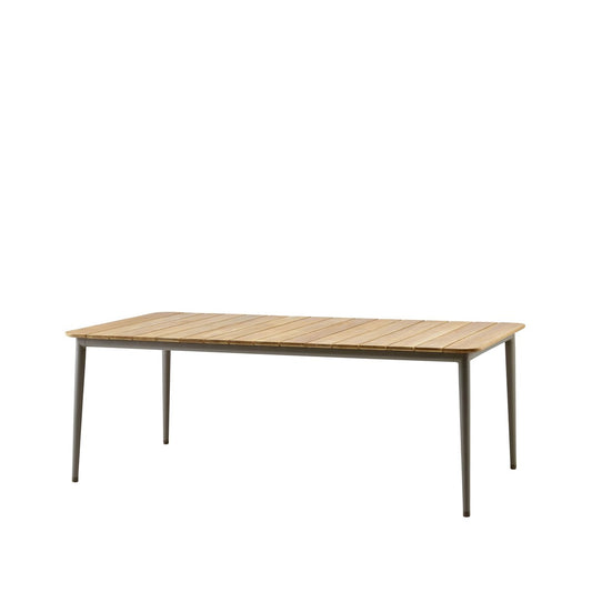 Cane-line Kern Esstisch Teak 210x100x74 cm Taupe stativ