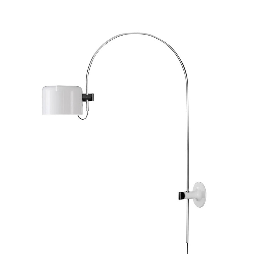 Oluce Coupé 1158 vägglampa white, kromstativ