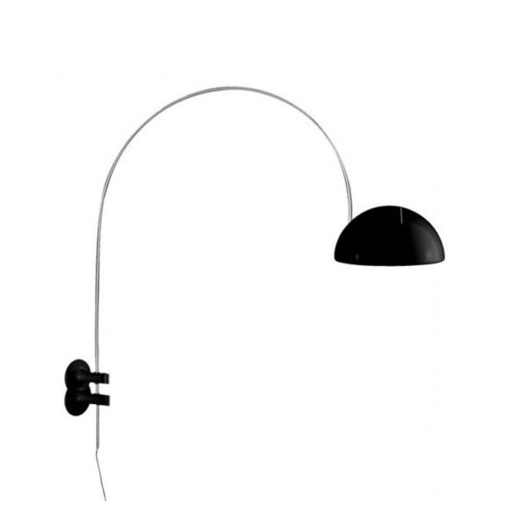 Oluce Coupé 1159 vägglampa black, kromstativ