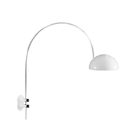 Oluce Coupé 1159 vägglampa white, kromstativ