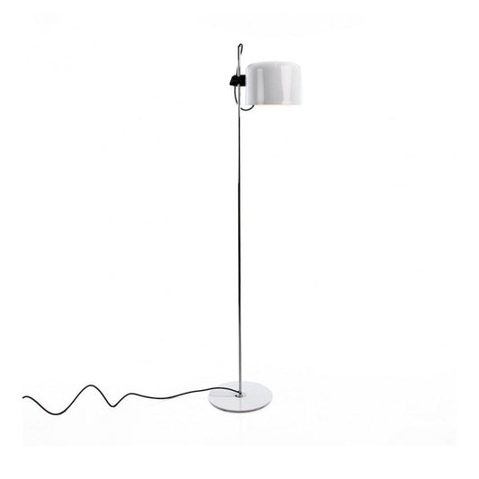 Oluce Coupé 3321 golvlampa white, kromstativ