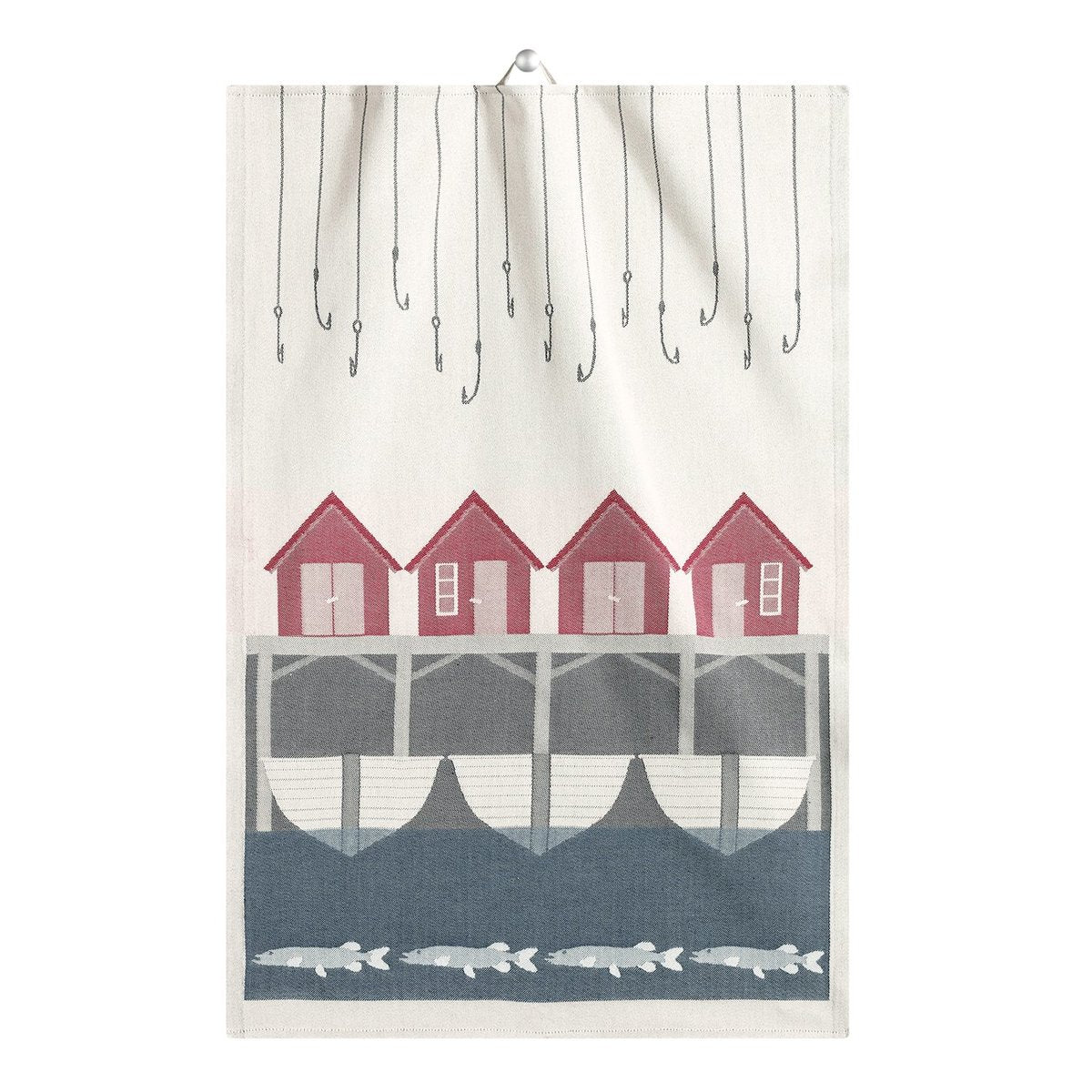 Ekelund Linneväveri Fiskeläge kitchen towel 35x50 cm