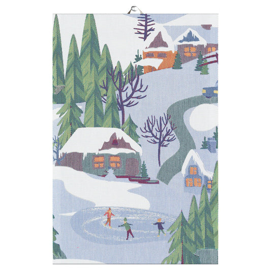 Ekelund Linneväveri Vinterliv kitchen towel 40x60 cm multi