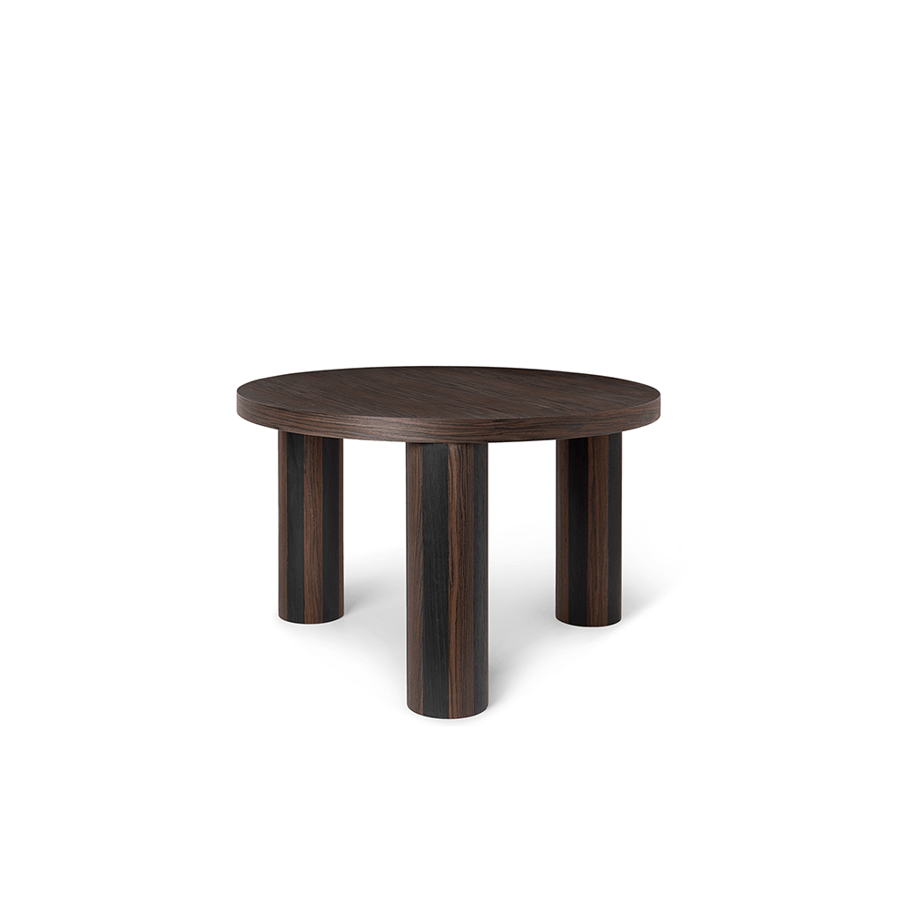 ferm LIVING Post Beistelltisch Oak smoked, small, lines