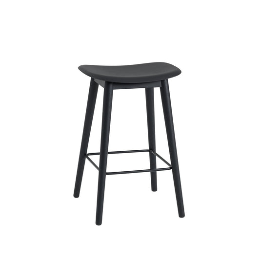 Muuto Fiber counter stool barpall 65 cm Black-anthratice black