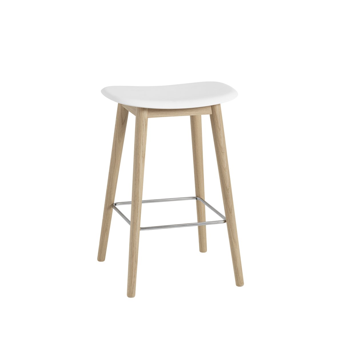 Muuto Fiber counter stool barpall 65 cm White-oak