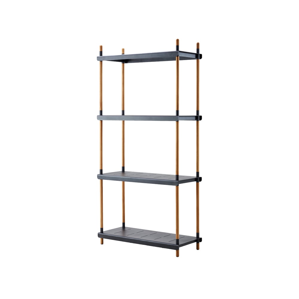 Cane-line Frame hyllsystem Lava grey, komplett, teak